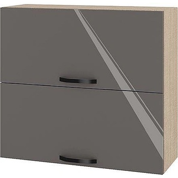 Image 1 of ИРИМ Горен кухненски шкаф Сити МФ-Антрацит гланц-05-12 80 см