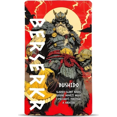 Berserkr sušené mäso Bushido Teriyaki & arašidy 25 g