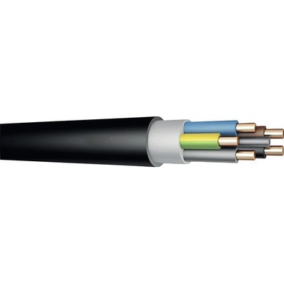 Inštalačný kábel CYKY-J 5x4mm² 750V 10m čierny