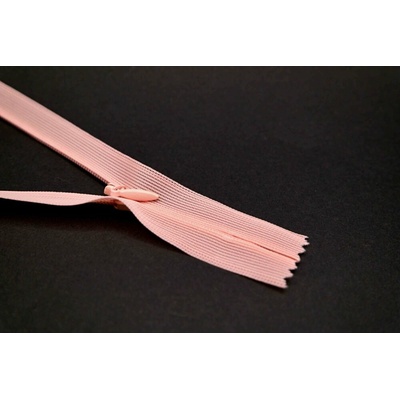Nedeliteľný skrytý zips (3mm) rôzne farby - dĺžka 18 cm - 60 cm 18 cm Svetlá lososovo ružová