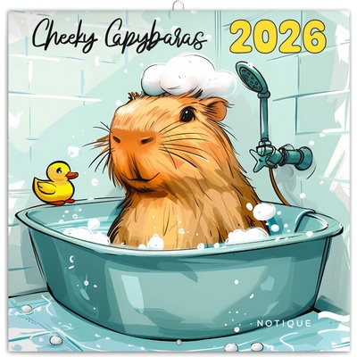 NOTIQUE Poznámkový Roztopašné kapybary 30 x 30 cm 2026