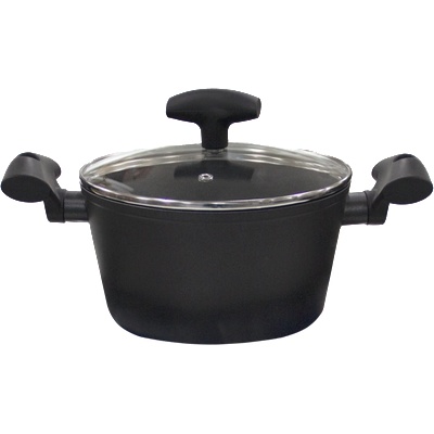 Grammy HORECANO HOME-Тенджера със стъклен капак Ø26xh12cm NONSTICK (GDDCP-26) (GM3026) (018306)