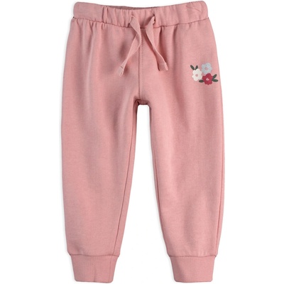 Kojenecké dívčí tepláčky VENERE FLOWERS růžové