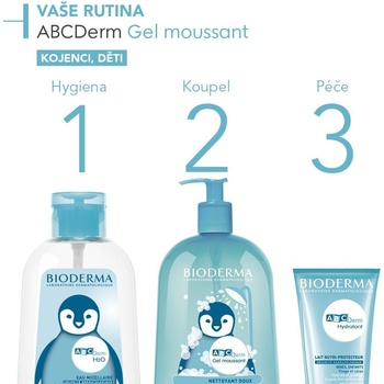 Bioderma ABCDerm Moussant čistící pěnivý gel 1000 ml
