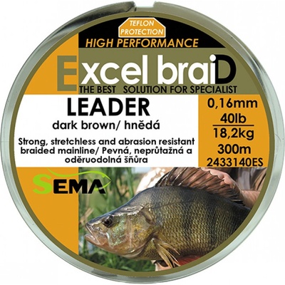 Sema Šnúra Leader Hnedá 300m 0,20mm 65lb