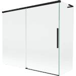 Mexen Rox L двукрилен плъзгащ се параван за вана 180 + 90 x 150 cm, прозрачен, черен - 8C9L-180-090-70-00 (8C9L-180-090-70-00)