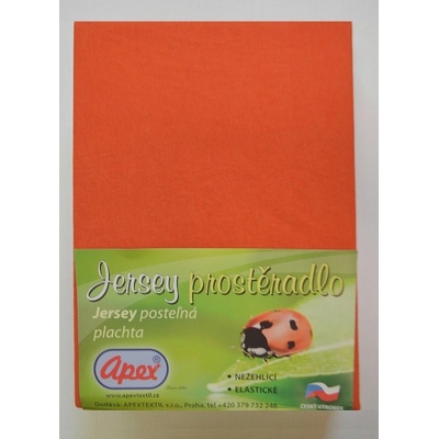 Apex jersey prostěradlo Cihlové 90x200
