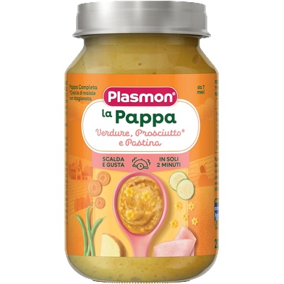 Plasmon Пюре от зеленчуци, бебешка паста и свинско месо 7+м 200г