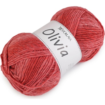 Stoklasa Pletací příze Olivia melírovaná 100 g Balení: 1 ks, Varianta: 7 červená 7 červená