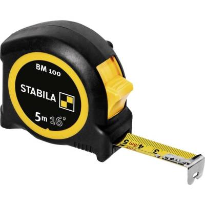 STABILA 19567 Metr svinovací 5m/16ft žlutá páska 19mm Typ BM 100