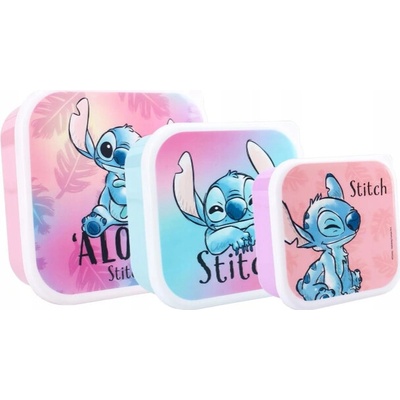 Lilo a Stitch Svačinový box Stitch Aloha 3v1