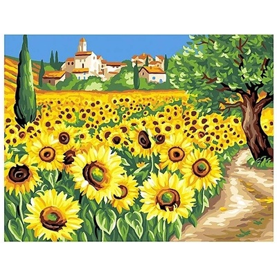 KSG Crafts KSG Craft - Рисуване по номера с акрилни бои - Слънчогледи