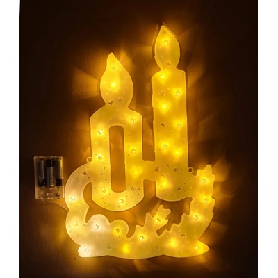 Foxter Svítící LED svícen XXL 42 cm teplá bílá