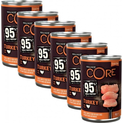 Wellness Core 95% krůta & kapusta 6 x 400 g