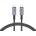 Tech-Protect Кабел USB -C / USB-C 4.0 240W Power Delivery и поддръжка на 8K 100см - Tech-Protect Ultraboost Max - Сив (5906302308989)
