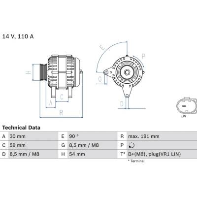 Alternátor BOSCH 0 986 083 270 (0986083270)