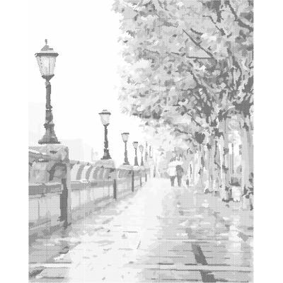 ZUTY Bodkovanie - JESENNÁ PRECHÁDZKA Rámovanie: bez rámu a bez vypnutia plátna, Rozmer: 40x50 cm