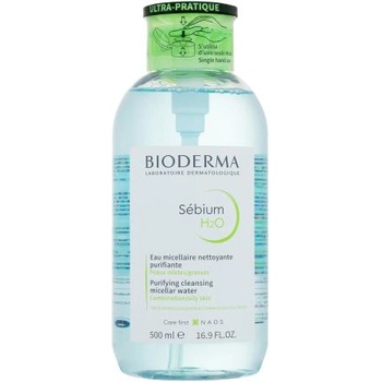 BIODERMA Sébium H₂O With Dispenser 500 ml мицеларна вода за смесена до мазна кожа за жени