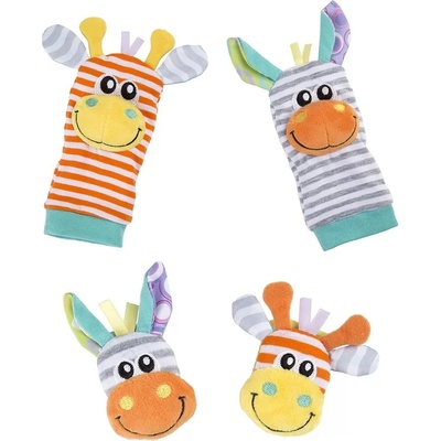Playgro Комплект гривни-дрънкалки и чорапки Playgro - Джунгла Refresh, 0м+ (PG.0352)