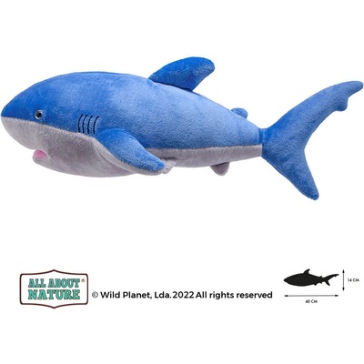 Wild Planet Плюшена играчка, Синя акула 40см. Wild Planet (K8268)