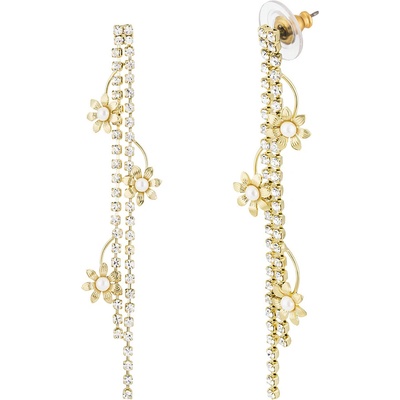 Preciosa Pozlacené bižuterní náušnice Preciosa Queen s českým křišťálem 2537Y00