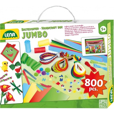 Lena Kufřík pro malé kutily Jumbo zelený 800 ks – Zboží Živě