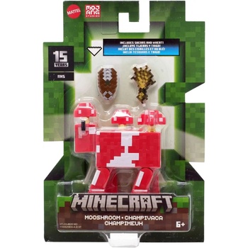 Mattel Minecraft 15th Anniversary Mooshroom Action Htl83
