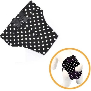 Camon Polka-dotted cotton dog pants -Хигиенни гащи/бански за разгонени женски кучета 30 см. Long