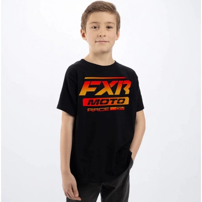 FXR Youth Moto Premium t shirt Black Inferno