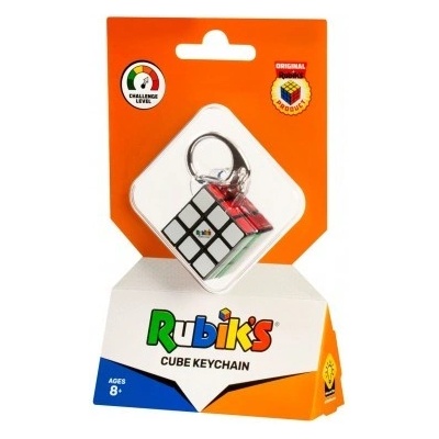 Rubikova kocka hlavolam 3x3x3 prívesok plast 3x3x3cm na karte Plast
