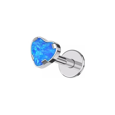 Šperky4U Piercing do brady labreta opál TIT1587-OP17