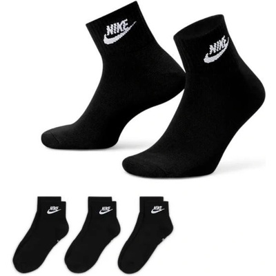 Nike Everyday Essential kotníkové ponožky 3 páry ponožky černá