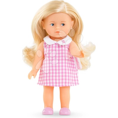 Corolle Corolline Rosy dlhé blond vlasy s modrými očami a ružové šaty 20 cm