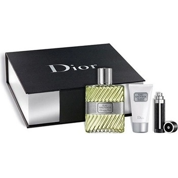 Christian Dior Eau Sauvage EDT 100 ml + sprchový gel 50 ml + EDT 3 ml dárková sada