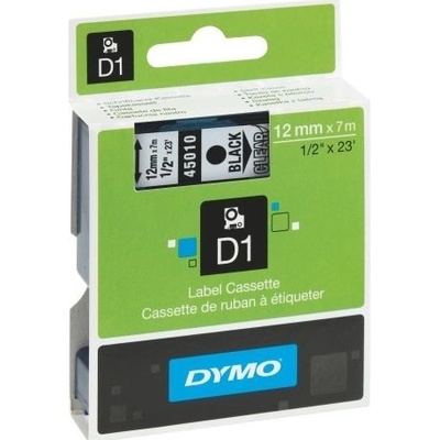Páska Dymo Pocket 12 mm x 7 m, černá/průhledná