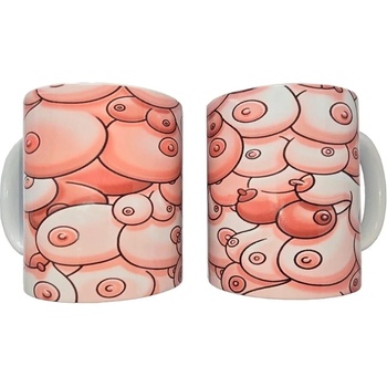 Чаша с цветни гърди, забавен еротичен дизайн - Color Boobs Mug 370ml (D-244779)