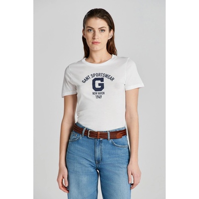 Gant REG LOGO SS T SHIRT biela