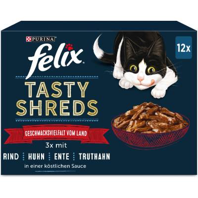 Felix Tasty Shreds 24 x lahodný výber z rýb losos treska tuniak platesa 80 g
