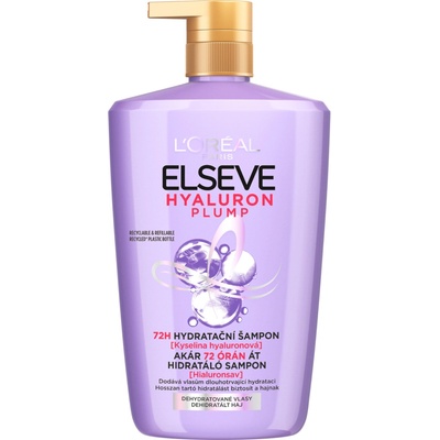 L'Oréal Elseve Hyaluron Plump 72H hydratačný šampón na vlasy 1000 ml