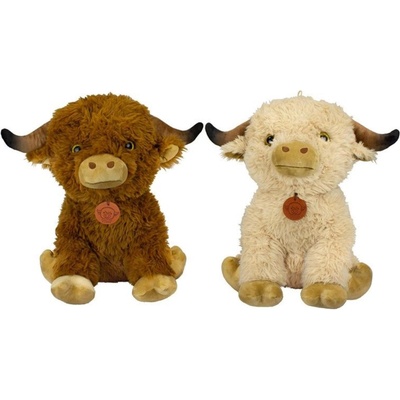 Teddies Kráva plyšová náhorní skot 20 cm sedící