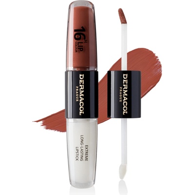 Dermacol 16H Lip Colour Extreme Long-Lasting Lipstick dlhotrvajúca dvojfázová farba a lesk na pery No. 23 8 ml