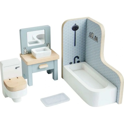 Bigjigs Toys Drevený nábytok do domčeka pre bábiky Kúpeľňa