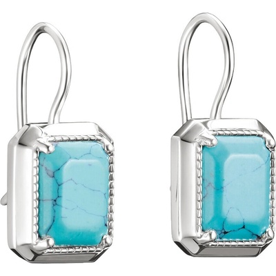Thomas Sabo H2339-404-17 Earrings Octagon turquoise Elyndra