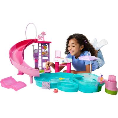 Mattel Barbie JKG83 Bazén s vodným kĺzačom