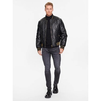 Versace Jeans Couture kožená bunda 75GAVP06 černá