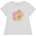 GUESS Бяла тениска с къс ръкав за мини момиче с контрастно цвете и надпис Guess