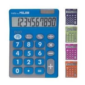 MILAN Calculator 10-digit TOUCH DUO large keys mixed colors, display 6 pcs MILAN Price per 1 pc Калкулатори