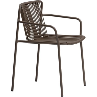 Pedrali Tmavě hnědá kovová zahradní židle Tribeca 3665