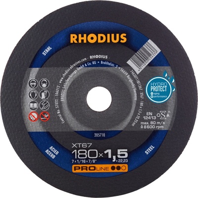 Řezný kotouč RHODIUS 180x1,5x22 XT67 PROline, ocel