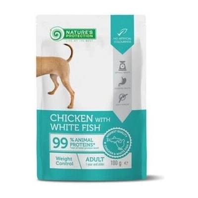 Nature's Protection Weight Control Adult kuře & bílá ryba 22 x 100 g